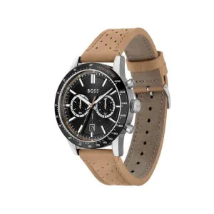 HUGO BOSS MENS ALLURE CHRONO WATCH HB1513964 TAN LEATHER